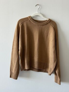 Elodie Camel Brown Crewneck Sweater